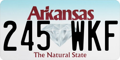 AR license plate 245WKF