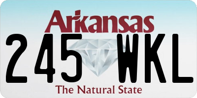 AR license plate 245WKL