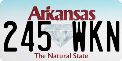 AR license plate 245WKN