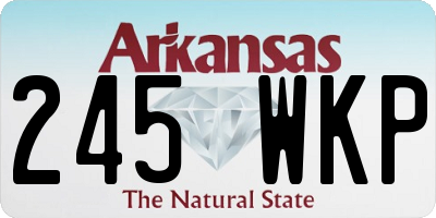 AR license plate 245WKP