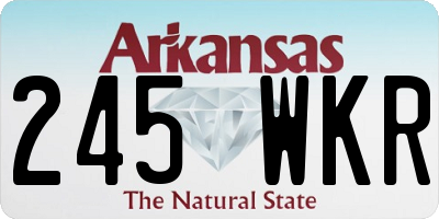 AR license plate 245WKR