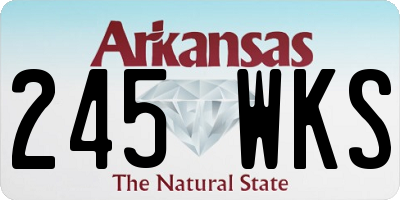 AR license plate 245WKS