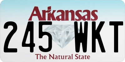 AR license plate 245WKT