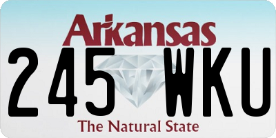 AR license plate 245WKU