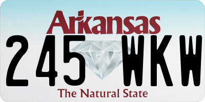 AR license plate 245WKW