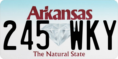 AR license plate 245WKY
