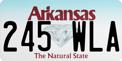 AR license plate 245WLA