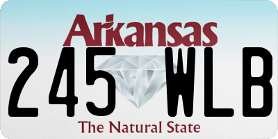 AR license plate 245WLB