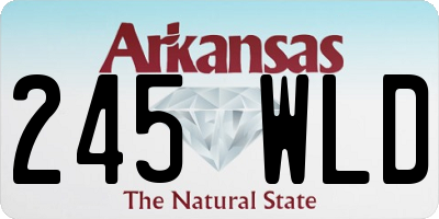 AR license plate 245WLD