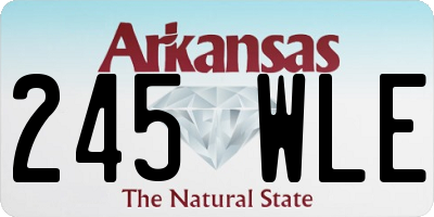 AR license plate 245WLE