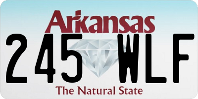 AR license plate 245WLF