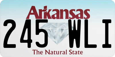 AR license plate 245WLI