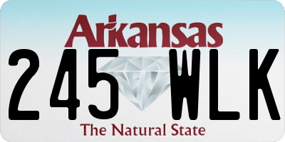 AR license plate 245WLK