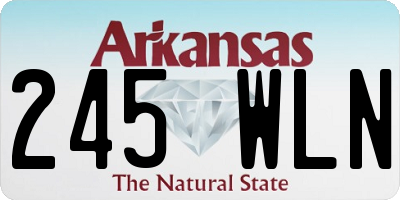 AR license plate 245WLN