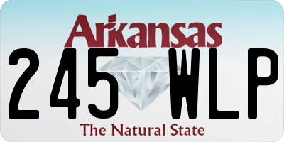 AR license plate 245WLP