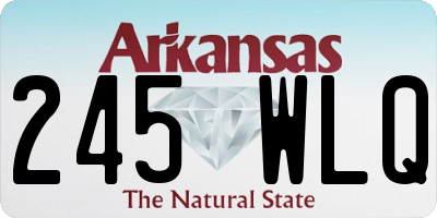 AR license plate 245WLQ