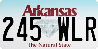AR license plate 245WLR