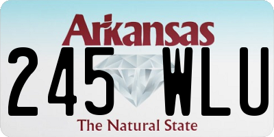 AR license plate 245WLU