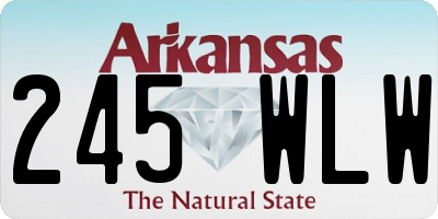 AR license plate 245WLW