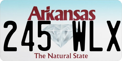 AR license plate 245WLX