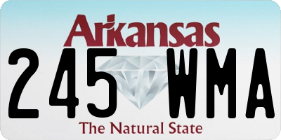 AR license plate 245WMA