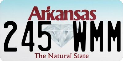 AR license plate 245WMM