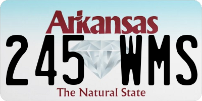 AR license plate 245WMS