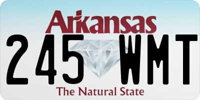 AR license plate 245WMT
