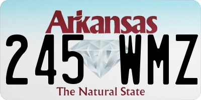 AR license plate 245WMZ