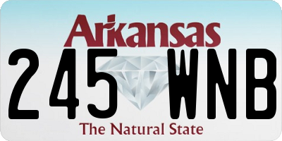 AR license plate 245WNB