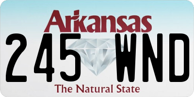 AR license plate 245WND