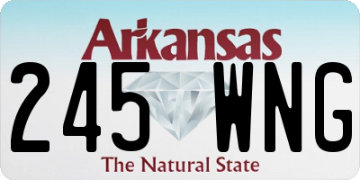 AR license plate 245WNG