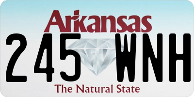 AR license plate 245WNH