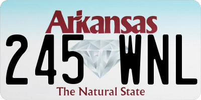AR license plate 245WNL