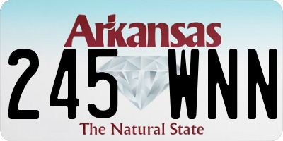 AR license plate 245WNN