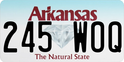 AR license plate 245WOQ