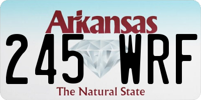 AR license plate 245WRF