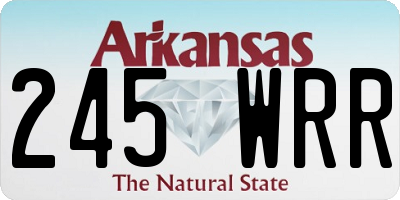 AR license plate 245WRR