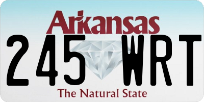 AR license plate 245WRT