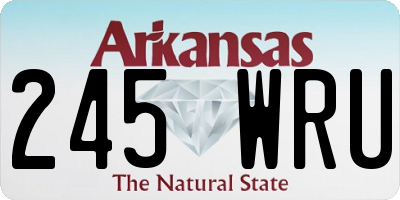 AR license plate 245WRU