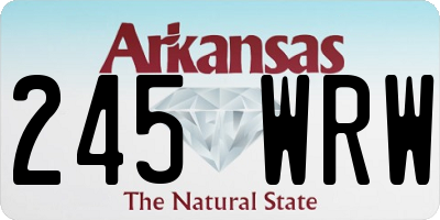 AR license plate 245WRW