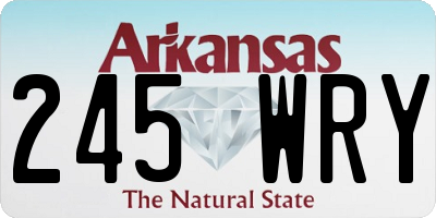 AR license plate 245WRY
