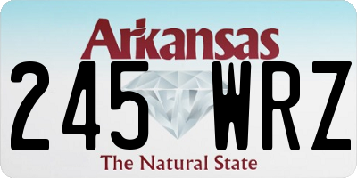 AR license plate 245WRZ