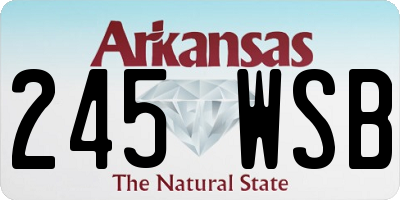 AR license plate 245WSB