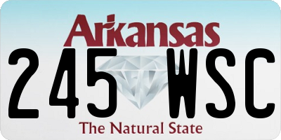 AR license plate 245WSC