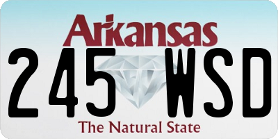 AR license plate 245WSD