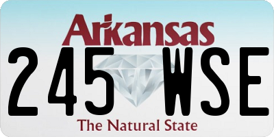 AR license plate 245WSE