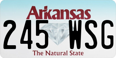 AR license plate 245WSG