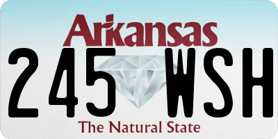 AR license plate 245WSH