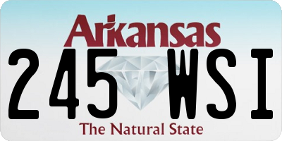 AR license plate 245WSI